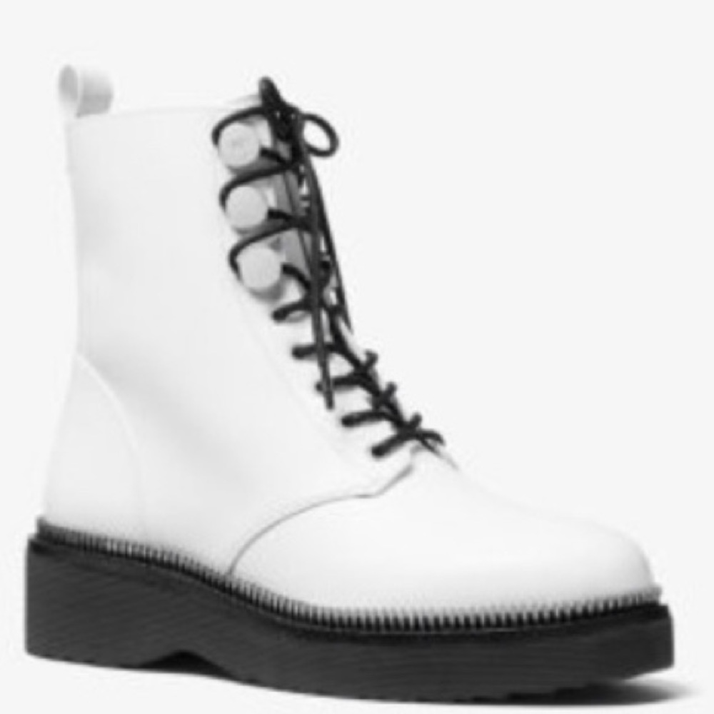Michael Kors Leather Combat Boots